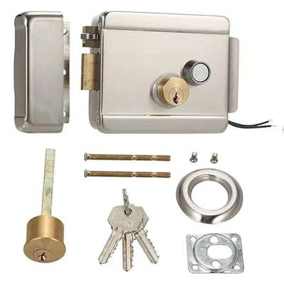 Electric Door Rim Lock Nickel Plated