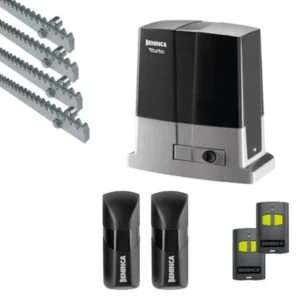 Beninca BULL624 Turbo sliding gate motor kit with racks, photocells and remotes