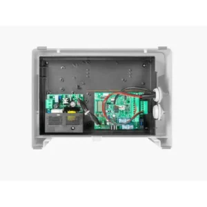 Beninca CP.EVA control board inside an enclosure for compatible EVA road barriers