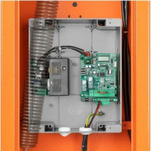 BENINCA CP.LADY control board installed inside a compatible road barrier housing