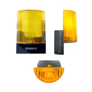 Beninca LAMPY amber flashing warning light for automated gates, barriers, and garage doors.