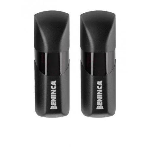 Pair of black BENINCA PUPILLA adjustable photocell sensors for automatic gate safety, alignment, and obstacle detection.