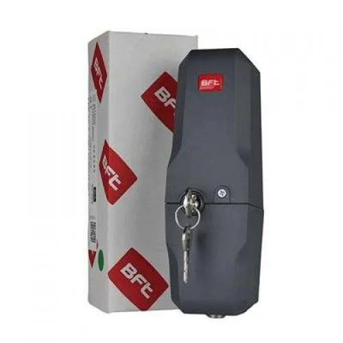 BFT EBP AC A 230V vertical electric lock with keys and retail box for automated swing gates.
