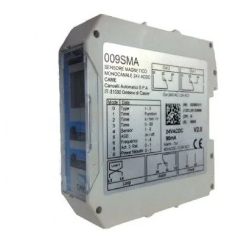 CAME 009SMA2 loop detector module for parking barrier vehicle detection systems