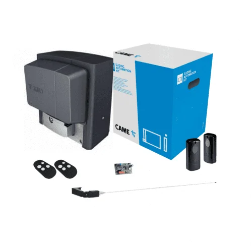 CAME BK 1200 sliding gate motor kit with remotes, photocells and packaging