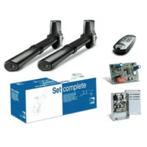 Swing gate automation kit with two linear actuators control board receiver and remote transmitter