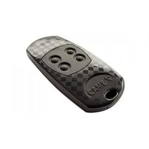 CAME TOP 434EV four-button gate remote control transmitter with checkered grey and black body design