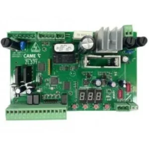 CAME ZL371 gate barrier control board with display, heat sink, terminals and programming buttons