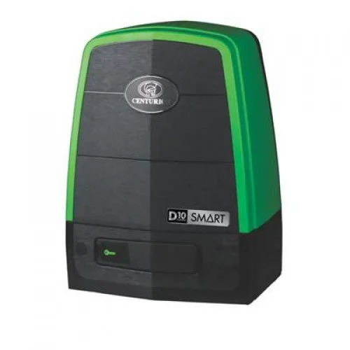 Centurion D10 Turbo SMART sliding gate motor with black and green housing