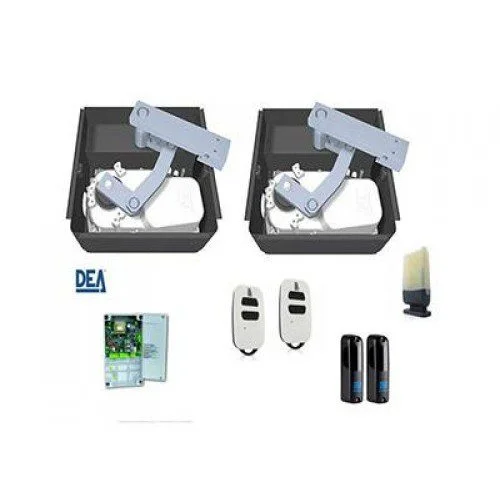 DEA GHOST 100 underground swing gate motor kit with operators, remotes and safety accessories