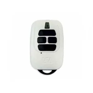 DEA GT4 four-button rolling code gate remote control transmitter in white with black buttons, LED indicator and DEA logo