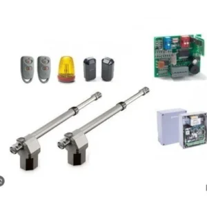 ERREKA ARES swing gate motor kit with linear actuators, remotes, photocells and control boards