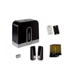 FAAC C720 sliding gate motor kit with remotes, photocells and flashing light