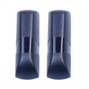 Pair of dark blue infrared photocell sensors for 12–24V automatic gate safety systems with a 15 m detection range.