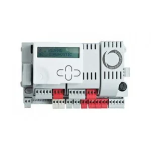 KEY Automation 14A modular 24V gate control board with LCD display, rotary dial and terminal blocks.