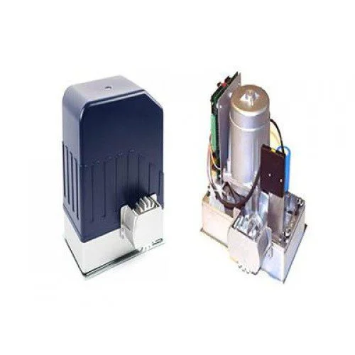 KIMMATIC KM-2001 sliding gate motor with cover and internal mechanism shown