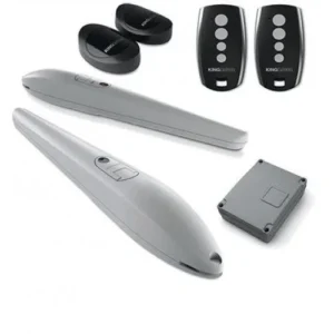 KINGgates JET XL 230V swing gate motor kit with two actuators, remotes and control box