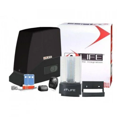 LIFE Acer 1200kg sliding gate motor kit with remotes and flashing light