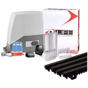 LIFE ACER 600kg sliding gate motor kit with remotes, light and gear racks