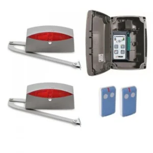 LIFE SIN 3 swing gate motor kit with articulated arm motors, control unit and remotes