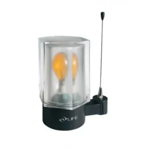 LIFE SPLENDOR gate flashing light with clear housing and external antenna for automatic gates.