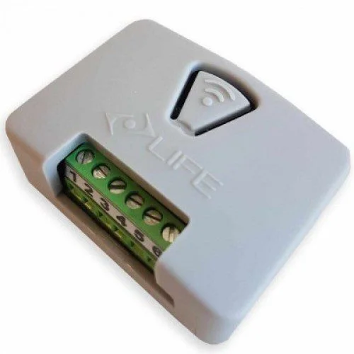 LIFE SUN R1E single-channel radio receiver with terminal block for compatible gate automation