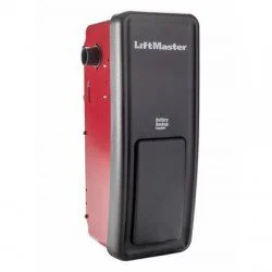 LiftMaster LM3800TXSA wall-mounted garage door opener in red and black housing