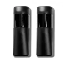 Pair of black Marantec Special 633 through-beam photocell sensors for 2-wire gate and door safety detection over 8 m.