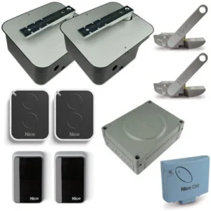 Nice L-FAB 4000 underground swing gate opener kit with motors and accessories