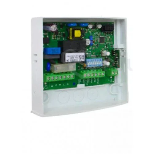 NICE MC200 control board in an enclosure for rolling shutters, overhead doors and similar 230V automation.