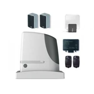 Nice RUN2500 sliding gate motor kit with remotes, photocells, receiver and light