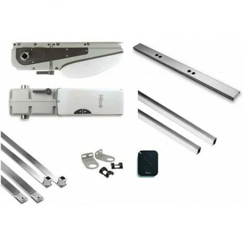 NICE TENKIT overhead garage door opener kit with motor, arms, rails, and remote