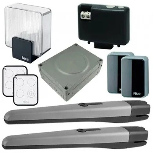 Nice Toona 5 swing gate motor kit with control box, remotes and photocells