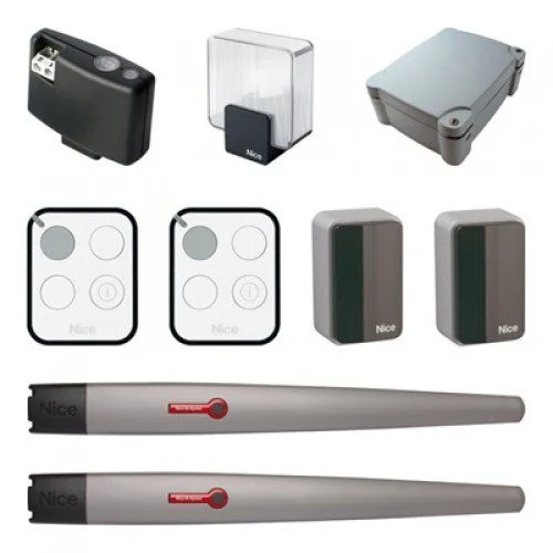 Nice TO6024HS swing gate motor kit with remotes, photocells and accessories