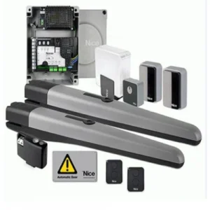 Nice Toona 7 swing gate motor kit with control unit, remotes and accessories