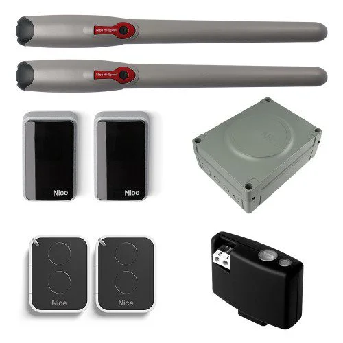 Nice WINGO HS swing gate motor kit with linear operators and control accessories