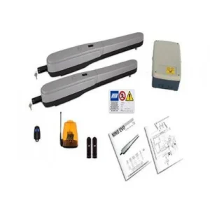 RIB King Evo swing gate kit with two operators, control box, remote and accessories