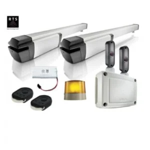 Somfy Ixengo L 24V RTS swing gate kit with motors, remotes and accessories