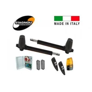 Stagnoli Hermes 200 swing gate motor kit with control box, remotes and light