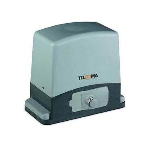 TELCOMA EVO 600 sliding gate motor with grey housing and front key release