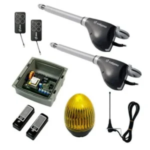 V2 Calypso 400 swing gate motor kit with actuators, control box and accessories