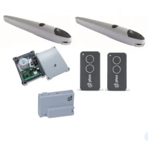 V2 STARK3 swing gate motor kit with actuators, control unit and remote controls
