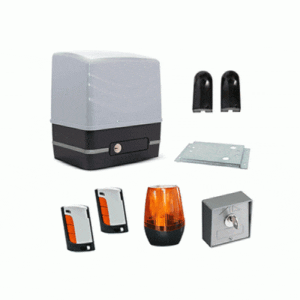 VDS SIMPLY sliding gate motor kit with remotes, photocells, key switch and light