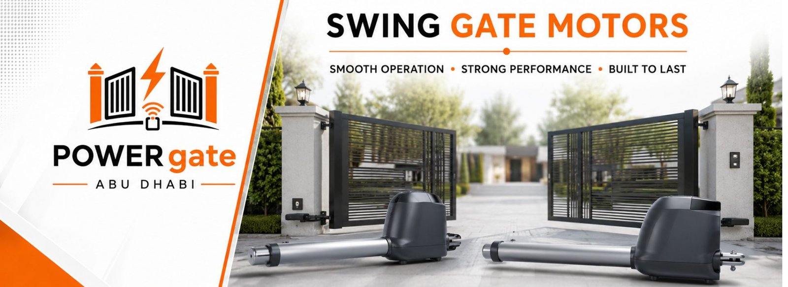 Swing gate motors category banner in Abu Dhabi